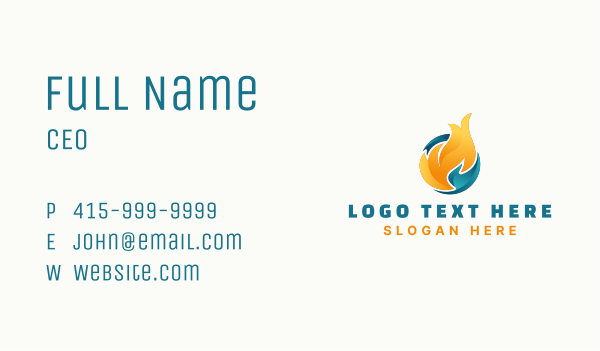 Heating Torch Flame  Business Card Design Image Preview