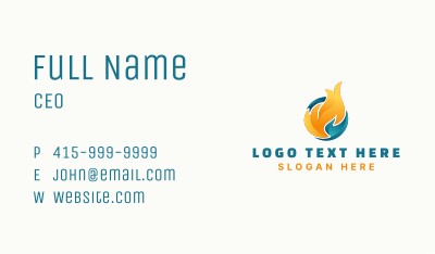 Heating Torch Flame  Business Card Image Preview