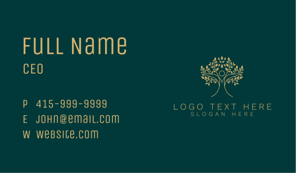 Human Tree Wellness Business Card Design Image Preview