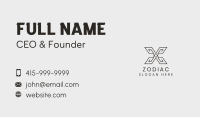 Maze Company Letter X Business Card Image Preview