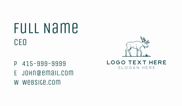 Wild Moose Sanctuary Business Card Design Image Preview