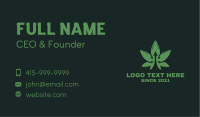 Cannabis Leaf Arrow  Business Card Image Preview