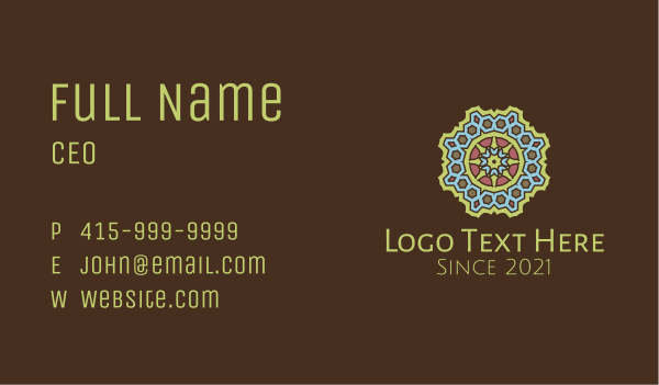 Detailed Geometric Pattern  Business Card Design Image Preview