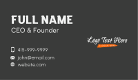 Casual Graffiti Style Wordmark Business Card Image Preview
