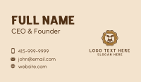 Lion Face Badge Business Card Preview