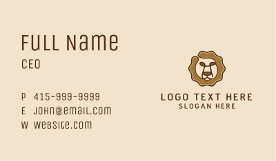Lion Face Badge Business Card Image Preview