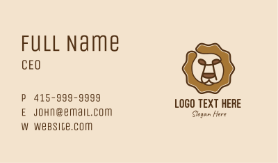 Lion Face Badge Business Card