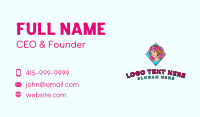 Gaming Woman Streamer Business Card Design