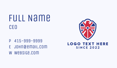 British Eagle Shield Business Card Image Preview