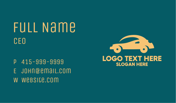 Small Yellow Car Business Card Design Image Preview