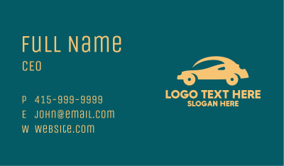 Small Yellow Car Business Card Image Preview