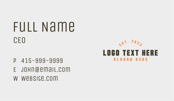 Generic Brand Clothing Business Card Design Image Preview