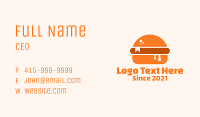 Burger Recipe Book Business Card Image Preview