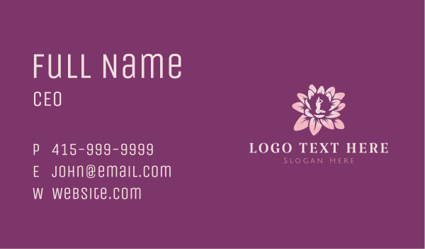 Flower Zen Yoga Business Card Design Image Preview