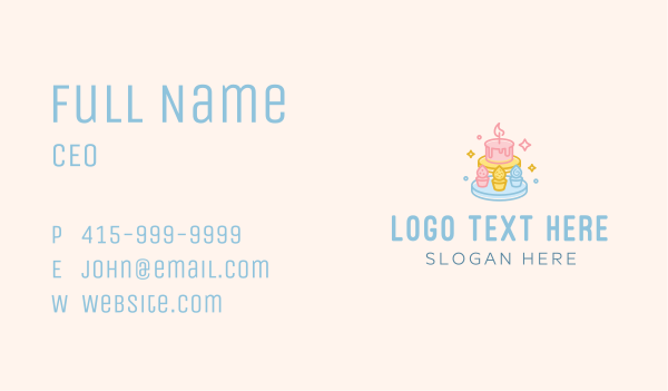 Colorful Pastry Cakes Business Card Design Image Preview