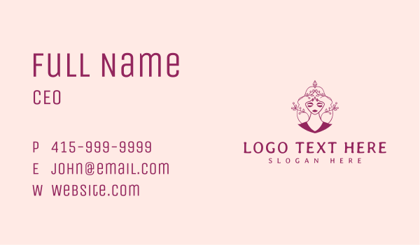 Ethereal Beauty Woman Business Card Design Image Preview