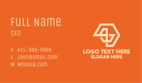 Orange Abstract Hexagon Business Card Image Preview