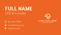 Orange Abstract Hexagon Business Card Image Preview