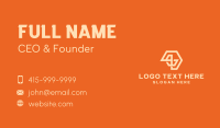 Orange Abstract Hexagon Business Card Design