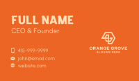 Orange Abstract Hexagon Business Card Image Preview