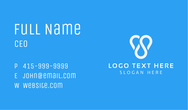 White Modern Loop Business Card Design Image Preview