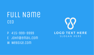 White Modern Loop Business Card Image Preview