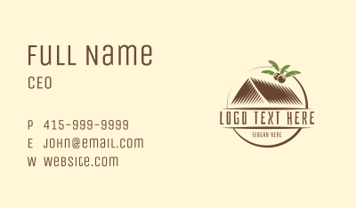 Organic Nipa Hut Roof Business Card Image Preview