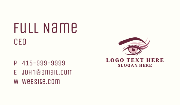 Beauty Eyelash Cosmetics Business Card Design Image Preview