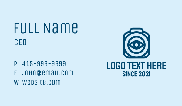 Camera Eye Photographer  Business Card Design Image Preview