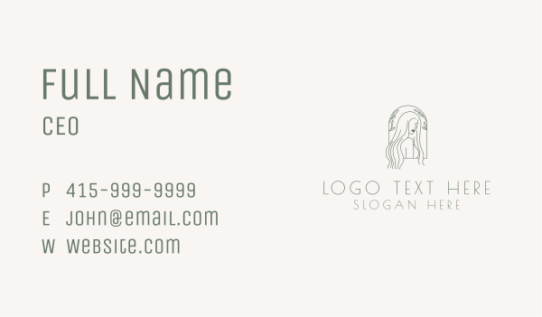 Natural Hair Salon Business Card Design Image Preview