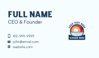 Tropical Beach Surfing Business Card Image Preview