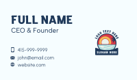 Tropical Beach Surfing Business Card Design