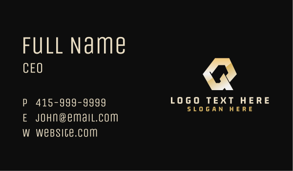 Golden Industrial Construction Business Card Design Image Preview