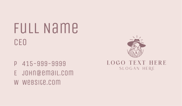 Western Cowgirl Rodeo Business Card Design Image Preview