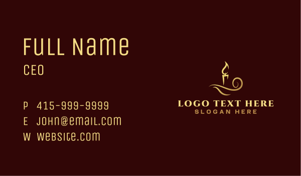 Candle Light Lamp Business Card Design Image Preview