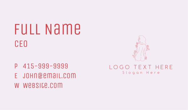 Floral Garden Woman Body Business Card Design Image Preview