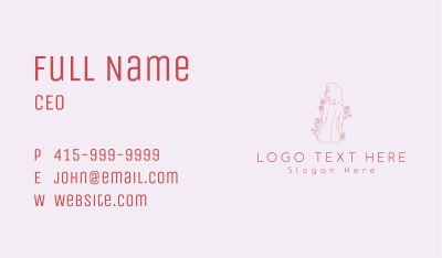 Floral Garden Woman Body Business Card Image Preview