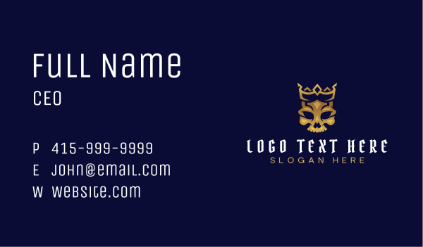 Royal Skull Crown Business Card Design Image Preview