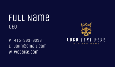 Royal Skull Crown Business Card Image Preview