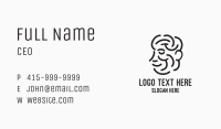 Man Smiling Line Art Business Card Image Preview