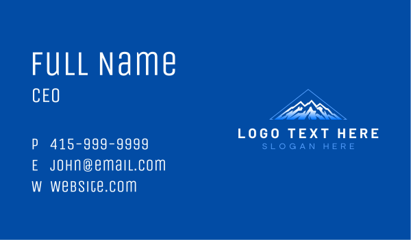 Alpine Mountain Everest Business Card Design Image Preview
