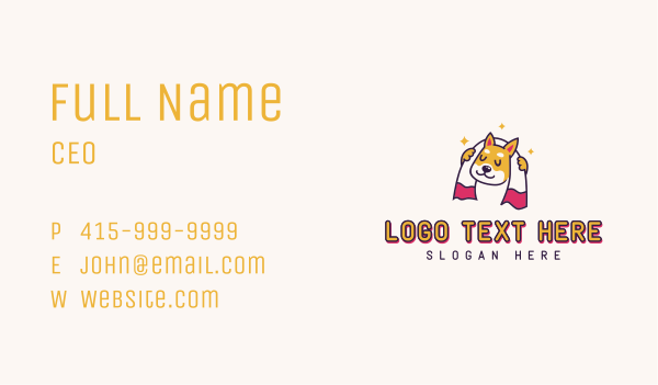Dog Grooming Towel Business Card Design Image Preview