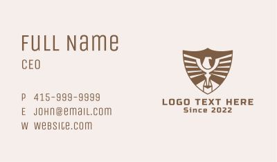 Bronze Eagle Crest Business Card