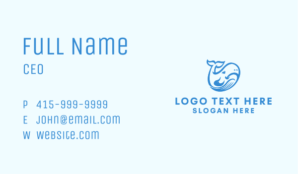 Whale Shark Animal  Business Card Design Image Preview