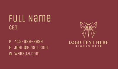 Premium Geometric Butterfly Business Card Image Preview