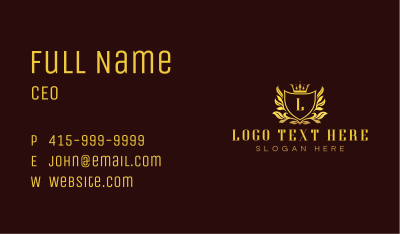 Crown Lettermark Crest Business Card Image Preview