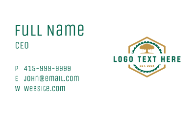 Saw Tree Logging Business Card Image Preview