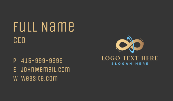 Infinite Loop Swoosh Business Card Design Image Preview