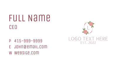 Rose Petal Lettermark  Business Card Image Preview