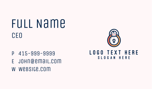 Child Safety Lock  Business Card Design Image Preview